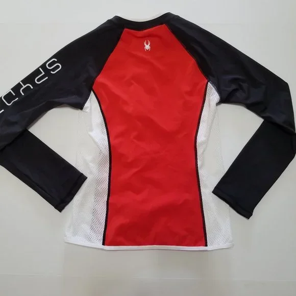 NWOT Spyder UV Protection Active Stretch Zip Up Rash Guard Swim Cover Size M - Picture 4 of 8